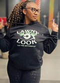 Black Hoodie top with Lawny Look logo 